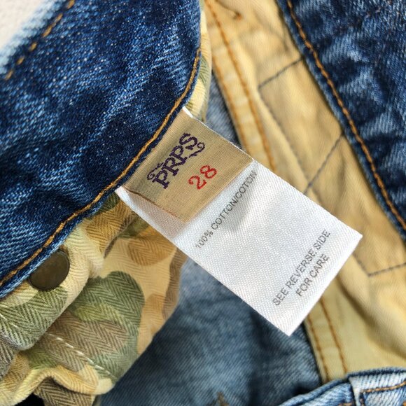 PRPS Jeans Men's 28x28 Blue Demon Distressed‎ Button Fly Straight Japanese Denim - Picture 14 of 16